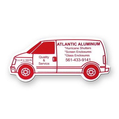 4"x1 3/4" Delivery Van Stock Shape Vinyl Magnet - 30mil