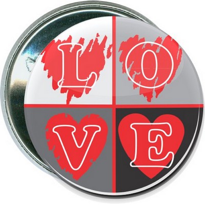 Valentine's Day - Love - 2 1/4 Inch Round Button