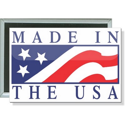 Political - Made in the USA - 3 X 2 Inch Rectangle Button