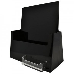 Black Letter Size Holder w/Business Card Pocket (8.5"x11")