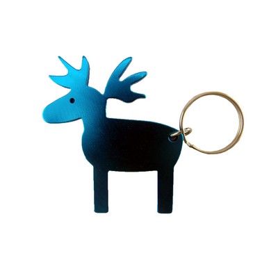 Moose Shaped Bottle Opener Key Chain