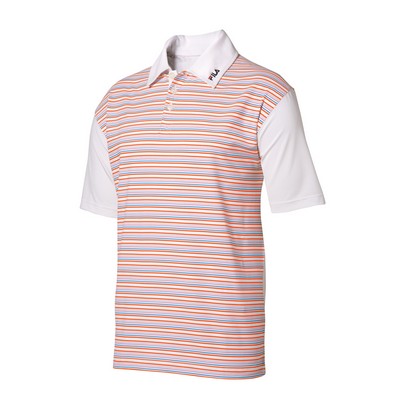 FILA Men's Cannes Striped Polo Shirt