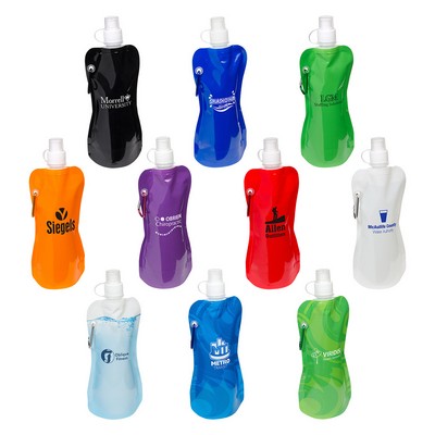 Flex Foldable 16 oz Water Bottle with Carabiner