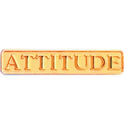 Bright Gold Attitude Service Lapel Pin