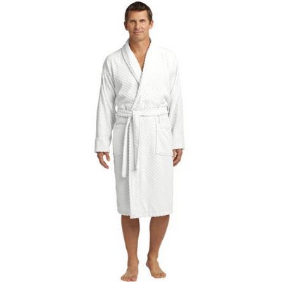 Port Authority® Checkered Terry Shawl Collar Robe