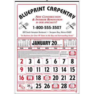 Historical 12-Sheet Calendar