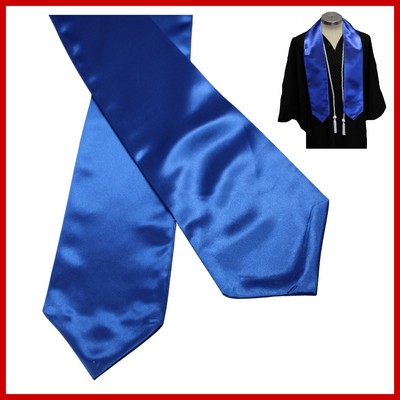 Blank Blue Graduation Stole