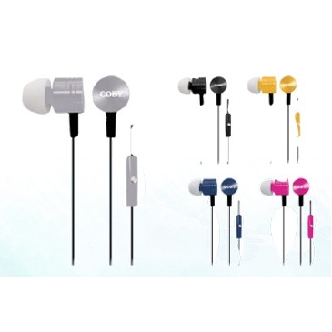 Metal Stereo Earbuds w/Built In Mic