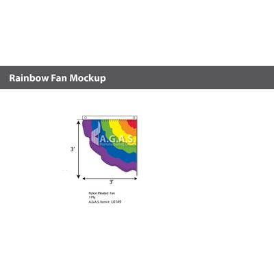 Rainbow Half Fan - Right Side 3'X3'