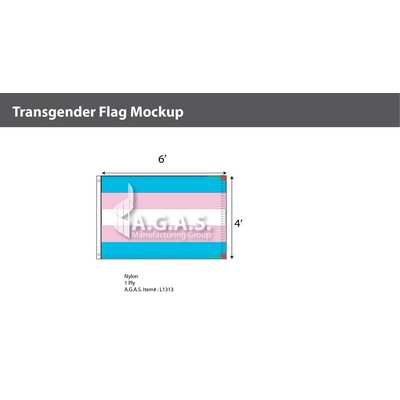 Transgender Deluxe Flag 4'X6'