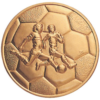 2" Soccer Male Stamped Medallion Insert Disc