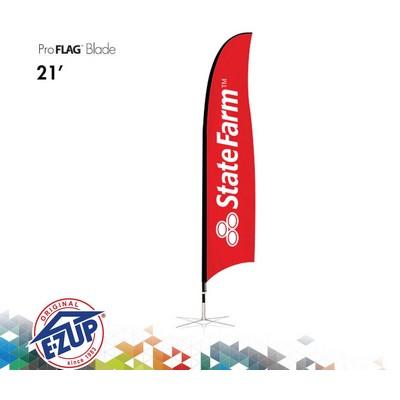 ProFlag™ 21' Blade Flag with Ground Stake, Pole, & Storage Bag