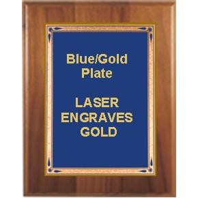 Cherry Plaque 5" x 7" - Blue/Gold 4" x 6" Teardrop Plate