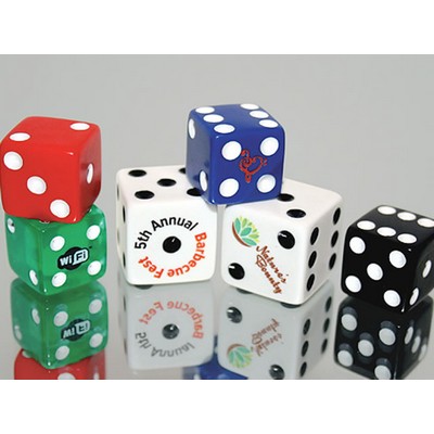 Custom Dice with Indented Spots in 5/8" Opaque