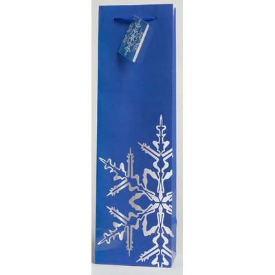 The Holiday Wine Bottle Gift Bag (Snowflake Blue)