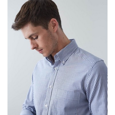 Men's Stripe long sleeve Oxford shirt .