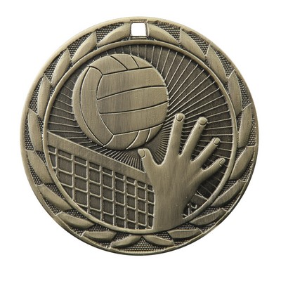 Medal, "Volleyball" FE Iron - 2" Dia.