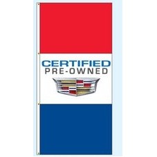 Single Faced Free Flying Drape Flags- (Certified Pre-Owned Cadillac®)