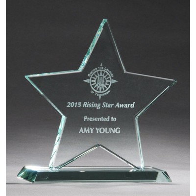 Star Jade Glass Award -5 3/4"