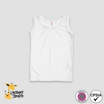 Baby Tank Tops - White - 100% Polyester - Laughing Giraffe®