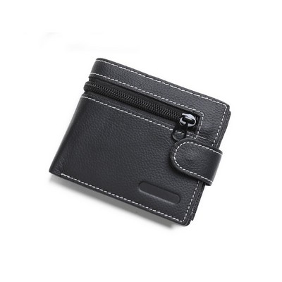 Retro Zipper Trilaminar Wallet