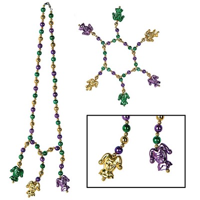 Mardi Gras Beads Choker/ Bracelet Set