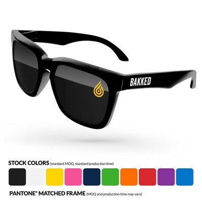 Promotional Bold Sunglasses w/ Temple Imprint