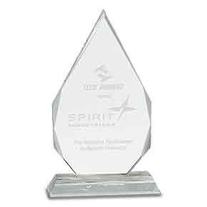 Crystal Victory Award, 9"H