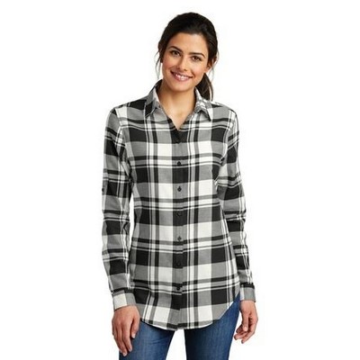 Port Authority® Ladies Plaid Flannel Tunic