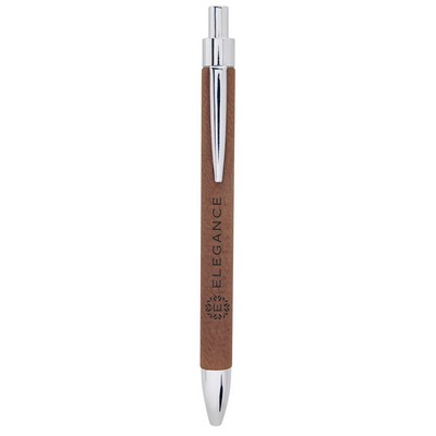 Dark Brown Leatherette Pen