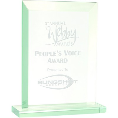 7" Rectangle Jade Glass Award