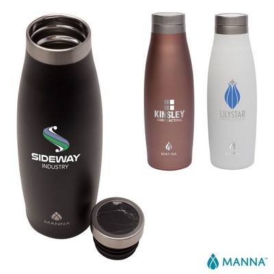 Manna 18 oz. Oasis Stainless Steel Water Bottle w/ Marble Lid