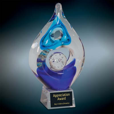 8 1/2" Winner Art Glass