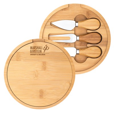 Harper Mini Bamboo Cheese Board Knife Set