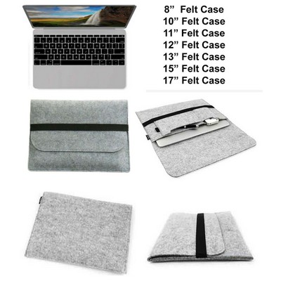 Kidder 10" Felt Sleeve Case for Laptop Tablet (Gray)