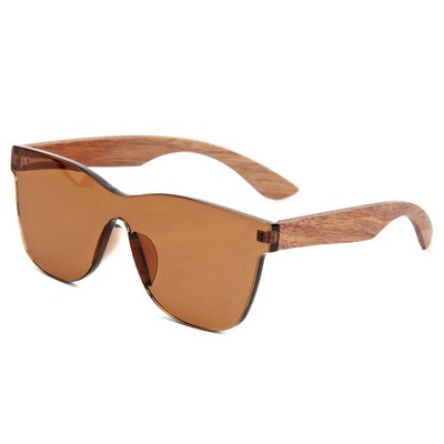 Walnut Wood Sunglasses - Brown Lenses