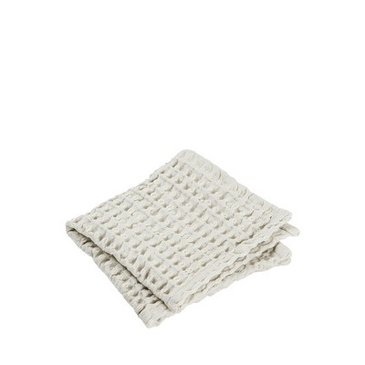 Blomus Caro Moonbeam Cream White Waffle Bathroom Washcloth Set (12" x 12")