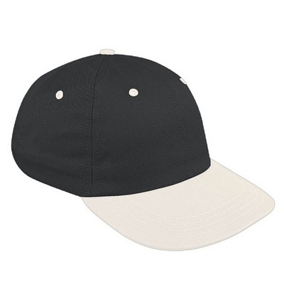 USA Made Two Tone Brushed Dad Cap w/Eyelets & Slide Buckle