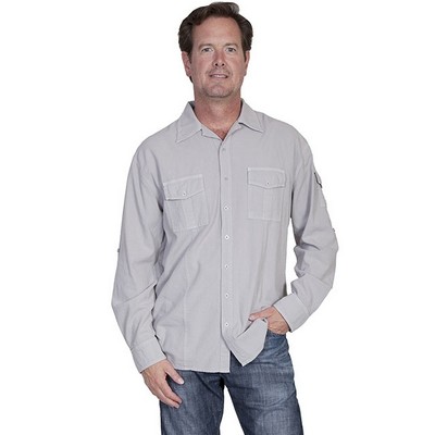 Cantina Collection Men's Long Sleeve Shirt w/Gusset Pocket