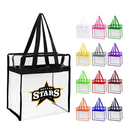 Stadium Approved Clear Zipper Tote Bag