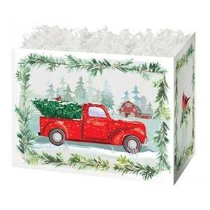 Small Farmhouse Christmas Theme Gift Basket Box