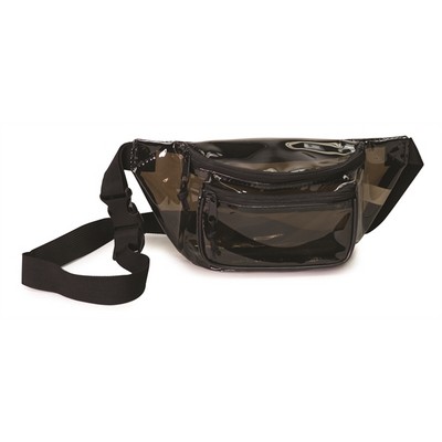 Transparent Black 3-Zippered Fanny Pack