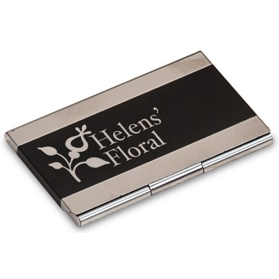 Black/Silver Business Card Case