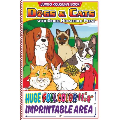 Dogs and Cats Jumbo Imprintable Coloring and Activity Book