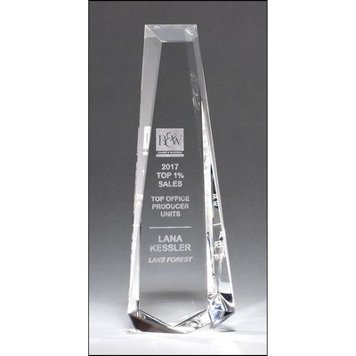 Tall Crystal Obelisk Award