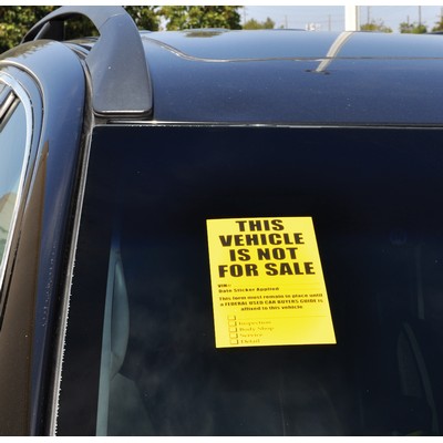 Vehicle Not For Sale Decal (100 Per Pack)