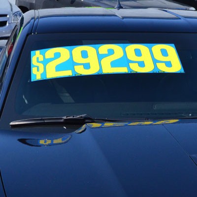 9 ½" Sun Buster Yellow & Blue Number Decal (Set of 12)