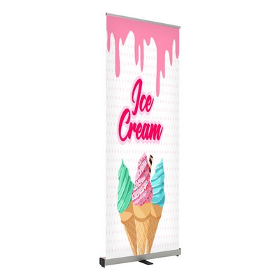 Ice Cream Pre Printed Roll Fx Banner White 24" x 80"