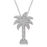 Jilco Inc. Diamond Palm Tree Pendant Necklace