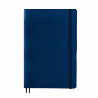 B6+ Paperback Softcover Notebook - Navy Blue, Ruled Pages